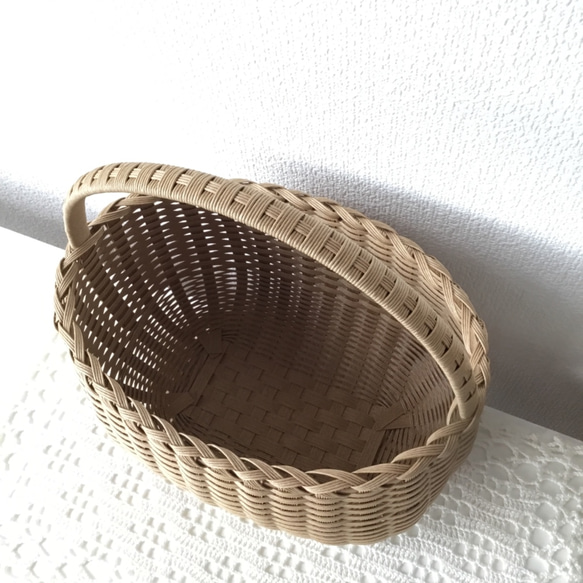 【受注製作】ワンハンドル楕円かご craft 3枚目の画像