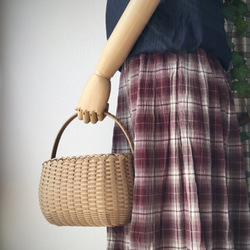 【受注製作】ワンハンドル楕円かご craft 4枚目の画像