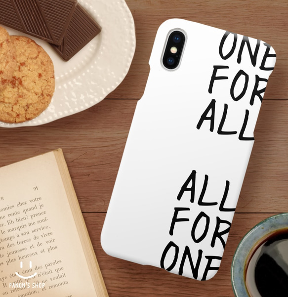 送料無料＊one for all all for one＊iPhoneケース／スマホケース 1枚目の画像