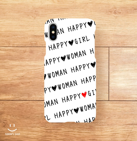 送料無料＊HAPPY girl&woman＊iPhoneケース／スマホケース 2枚目の画像