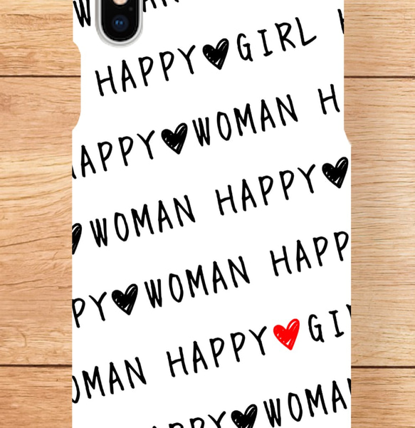 送料無料＊HAPPY girl&woman＊iPhoneケース／スマホケース 4枚目の画像