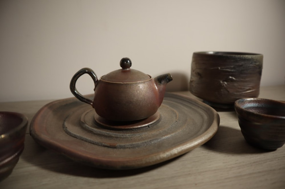 柴燒茶壺 壺承 水方 3茶杯 240ml 第8張的照片