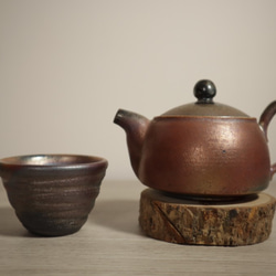 柴燒茶壺 壺承 水方 3茶杯 240ml 第4張的照片