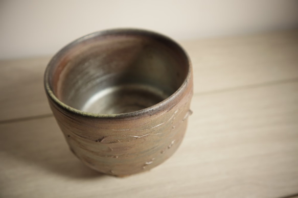 柴燒水方 茶碗 400ml 陶藝 壺承 手拉胚 第2張的照片