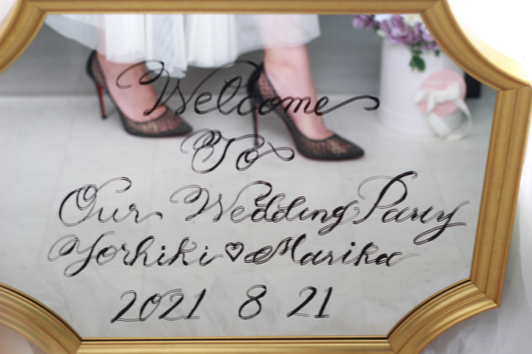 額縁ミラー♡ウェルカムボード 鏡 ウェディング 結婚式