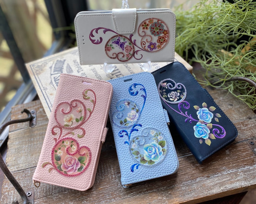 専用ページ　スマホケースとメガネケース　トールペイント作品 0_09a8a69067e12c68ed15db932eca