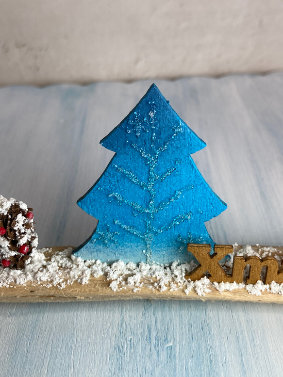 どんぐりサンタのミニオブジェ　クリスマスツリー 3枚目の画像