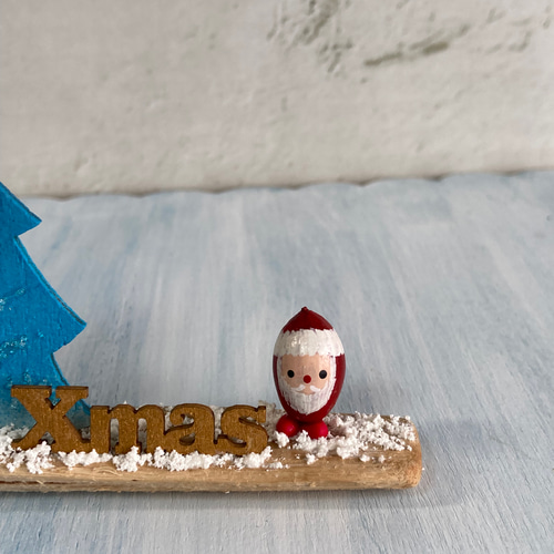 どんぐりサンタのミニオブジェ クリスマスツリー 立体・オブジェ
