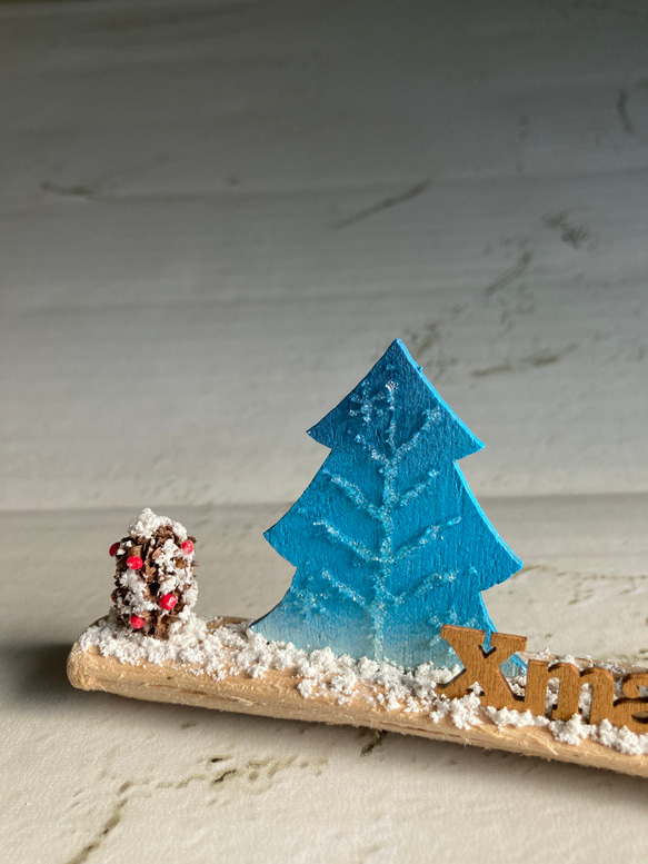 どんぐりサンタのミニオブジェ　クリスマスツリー 5枚目の画像