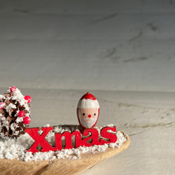 どんぐりサンタのミニオブジェ　クリスマスオブジェ 2枚目の画像