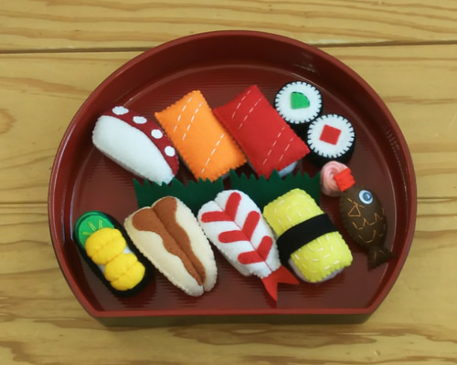 にこ様　参考写真　羊毛フェルト 寿司セット にこ様 参考写真 羊毛フェルト 寿司セット にこ様 参考写真 羊毛フェルト