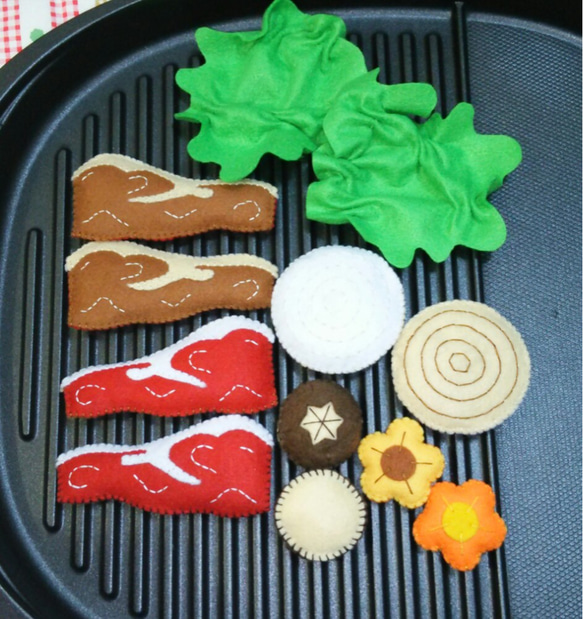 フェルト ままごと 焼肉セット おもちゃ・人形 RIKUGON 通販