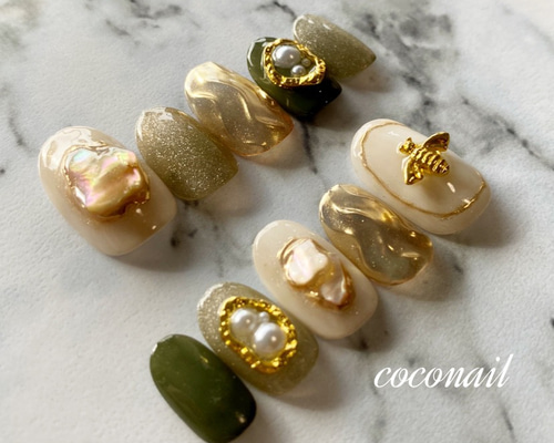 再販1(♡)ネイルチップNo.76 マグネットネイル ギャラクシーネイル