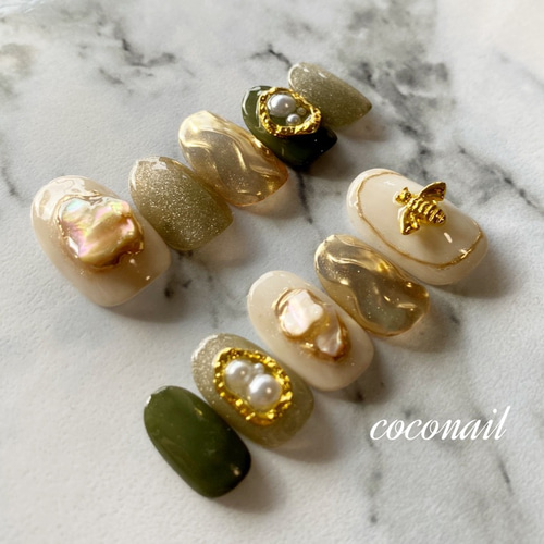 再販1(♡)ネイルチップNo.76 マグネットネイル ギャラクシーネイル