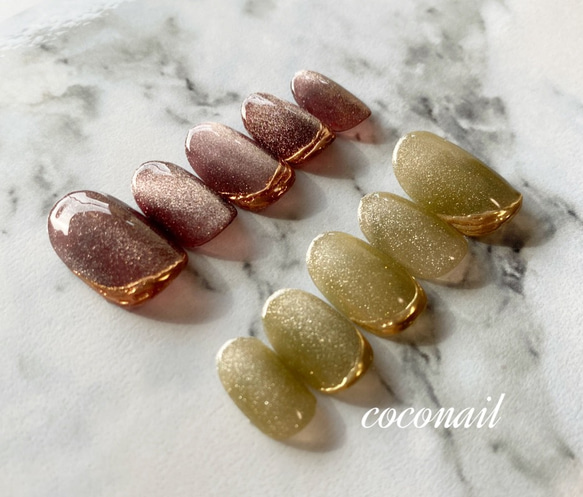 ネイルチップNo.79 マグネットネイル 秋ネイル オータム ウィンター