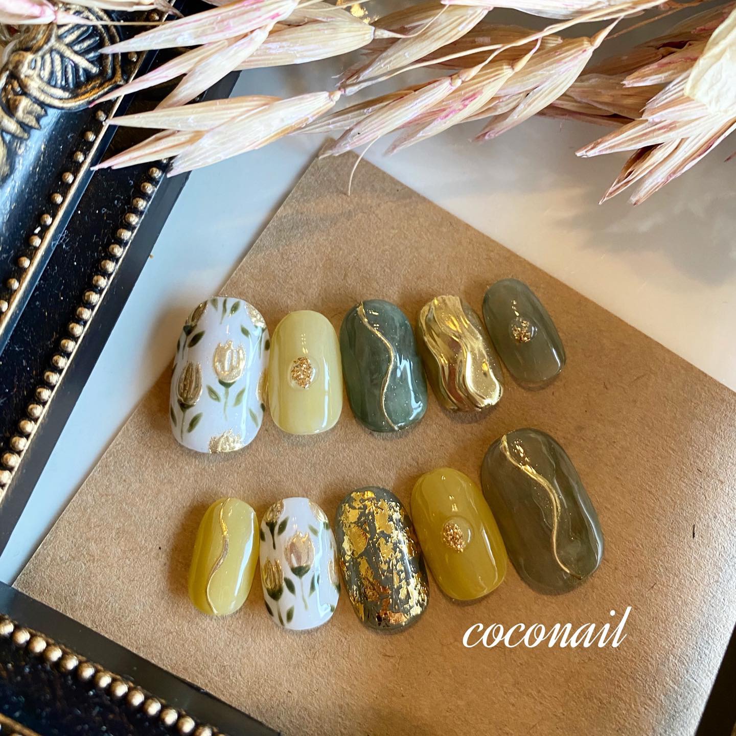 ネイルチップNo.147 ニュアンスネイル チューリップ ミラーネイル 結婚  