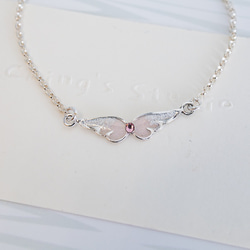 「天使心」純銀天使翅膀造型手鍊 第4張的照片