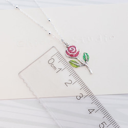 「小王子的玫瑰」-純銀硫化玫瑰項鍊/耳環 第10張的照片