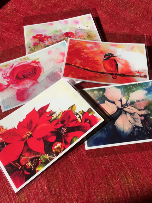 秋、冬のポストカード ５枚セット 送料込み 6枚目の画像