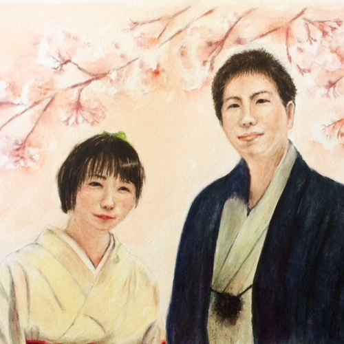 絵 絵画 水彩画 水彩絵の具 桜 プレゼント パーティー とろけ
