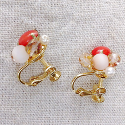 vintage stone earring 3枚目の画像