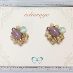 vintage stone pierce ; purple 1枚目の画像