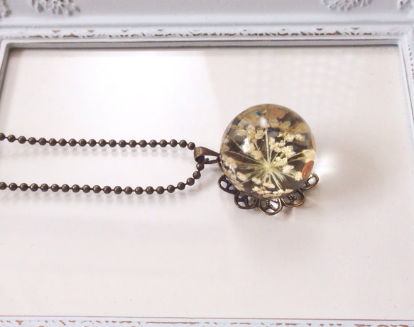 dome of flower necklace(white) 4枚目の画像