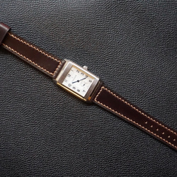 『高級革使用』ホーウィン　シェルコードバン　時計ベルト #８カラー　ブラウン　バーガンディ　革ベルト　レザー　腕時計 3枚目の画像
