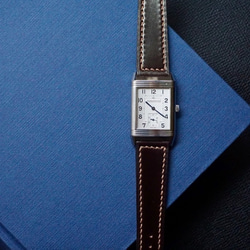 『高級革使用』ホーウィン　シェルコードバン　時計ベルト #８カラー　ブラウン　バーガンディ　革ベルト　レザー　腕時計 4枚目の画像