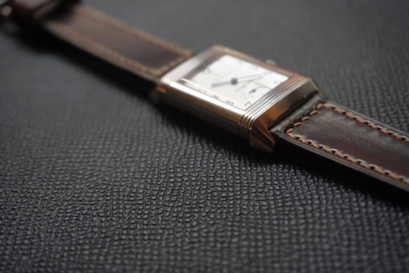 『高級革使用』ホーウィン　シェルコードバン　時計ベルト #８カラー　ブラウン　バーガンディ　革ベルト　レザー　腕時計 5枚目の画像