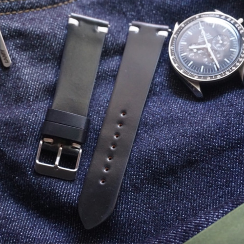 高級革使用』ホーウィン シェルコードバン 時計ベルト AppleWatch