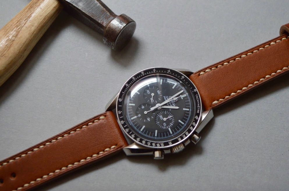 『高級革使用』フレンチレザー　革ベルト　時計ベルト　AppleWatchバンド　腕時計　ブラウン　牛革　レザー　カスタム