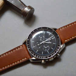『高級革使用』フレンチレザー　革ベルト　時計ベルト　AppleWatchバンド　腕時計　ブラウン　牛革　レザー　カスタム 1枚目の画像