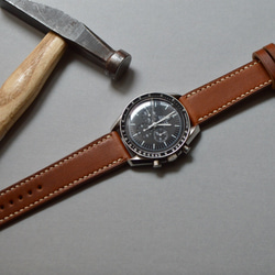 『高級革使用』フレンチレザー　革ベルト　時計ベルト　AppleWatchバンド　腕時計　ブラウン　牛革　レザー　カスタム 4枚目の画像