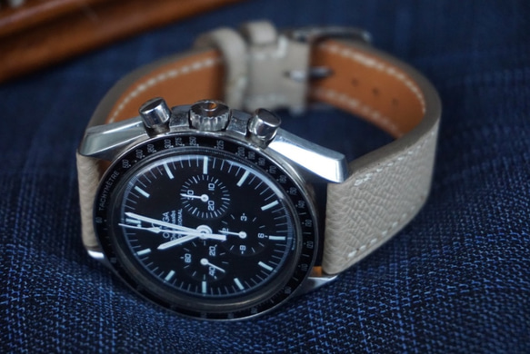 『高級革使用』エプソンレザー　革ベルト　時計ベルト AppleWatchバンド　腕時計　トレンチカラー　皮 カスタム 5枚目の画像