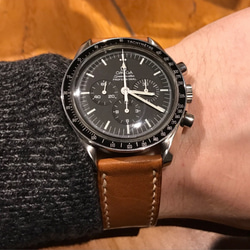 『高級革使用』フレンチレザー　バラニルレザー　時計ベルト　AppleWachバンド　 ブラウン　レザー　腕時計　革ベルト 4枚目の画像