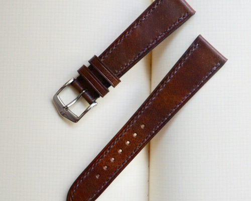 〚美品〛ダミエ WATCH ベルト (ブラウン) Knot S18-TD-DB 時計ベルト バンド 本革 18mm ダークブラウン