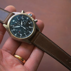 『高級革使用』ホーウィン　クロムエクセル　ナチュラル　時計ベルト　Apple Watchバンド　レザー　腕時計　革ベルト 2枚目の画像