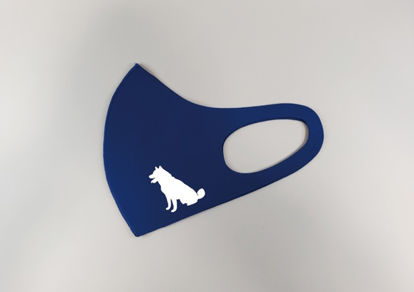 【期間限定特価】マスク用アイロンプリントシート　柴犬 6点セット 3枚目の画像