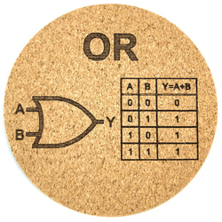 【理系コースター】論理回路を学ぶコースター4種　コルク MDF材 3枚目の画像