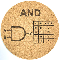 【理系コースター】論理回路を学ぶコースター4種　コルク MDF材 4枚目の画像