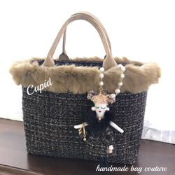 S様オーダ品！イタリア製ツイード生地（ブラウン系）を使ったベージュ