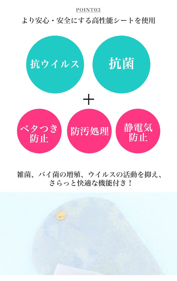 マスクケース 抗菌 日本製 おしゃれ 立体マスク用 抗ウイルス 持ち運び 和柄 市松模様 muskcase-95 8枚目の画像