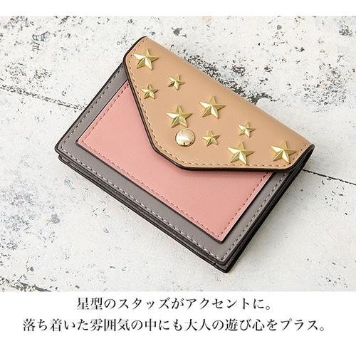 ミニ財布 財布 三つ折り ミニカードケース ウォレット 星 スター 