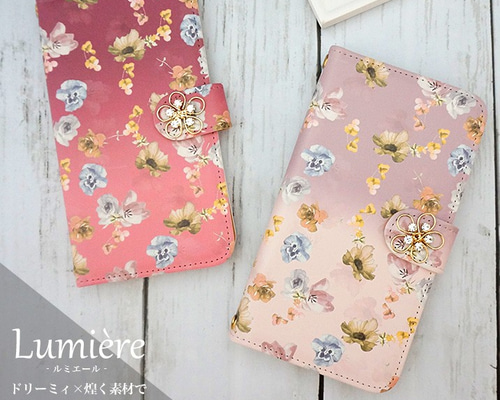 花柄 全機種対応スマホケース 手帳型カバー 携帯 iPhone Xperia 10 5 8