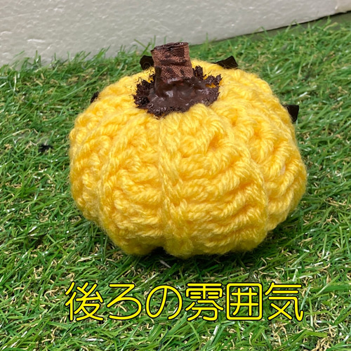 ハロウィン 手編みかぼちゃツル付き 玄関飾り 季節物 タペストリー