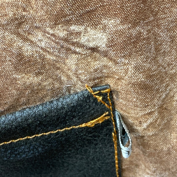 ヴィンテージ風　柿渋染めトートバッグ 5枚目の画像