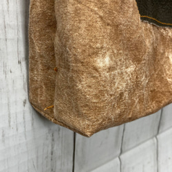 ヴィンテージ風　柿渋染めトートバッグ 8枚目の画像