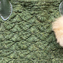 クリスマスに手編みトートバッグ 3枚目の画像