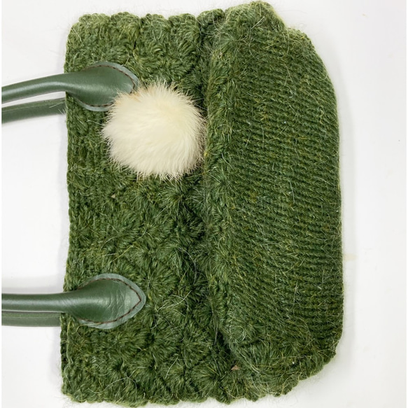 クリスマスに手編みトートバッグ 7枚目の画像